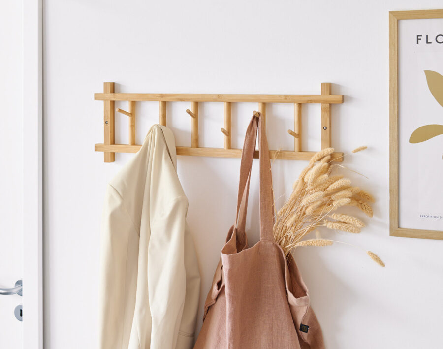 Wandgarderobe, Bambus – Lifestyle 1