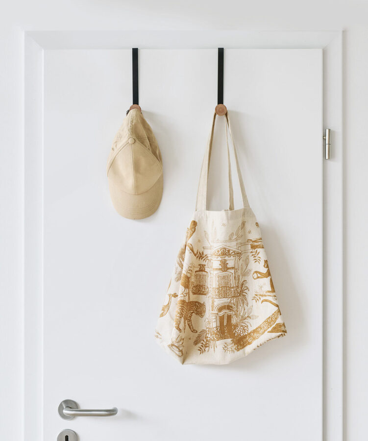 Türhänger-Set, 2-tlg., Metall/Holz, schwarz – Lifestyle 2