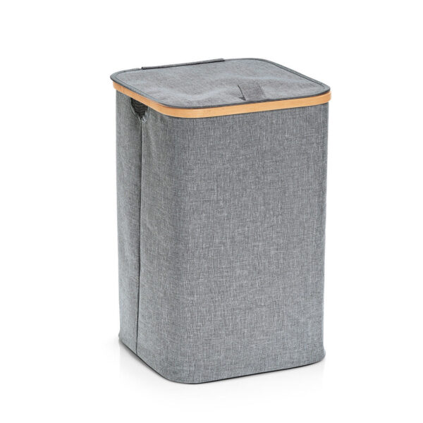 Wäschesammler, Polyester/Bambus, grau