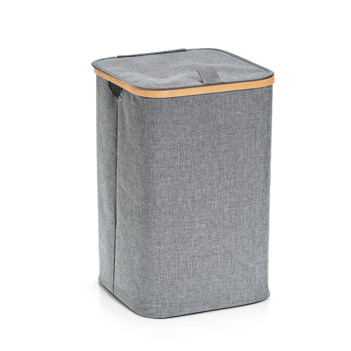 Wäschesammler, Polyester/Bambus, grau