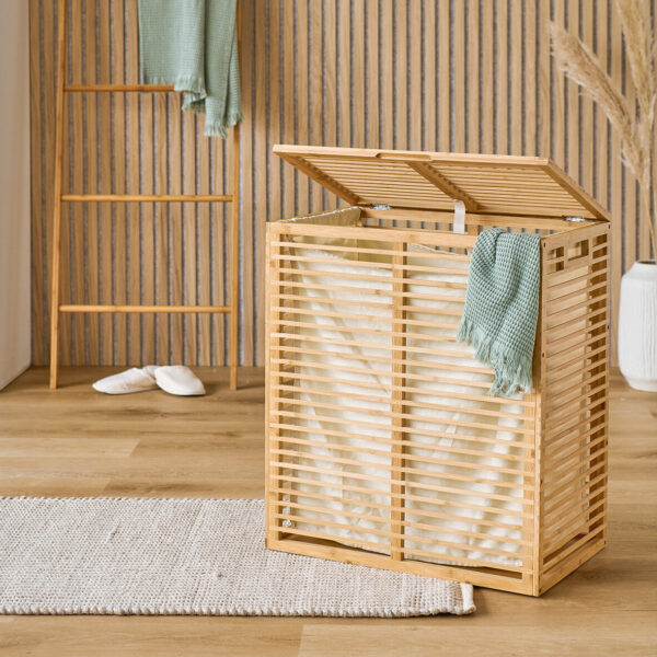 Wäschesammler, Bambus/Baumwolle – Lifestyle 1