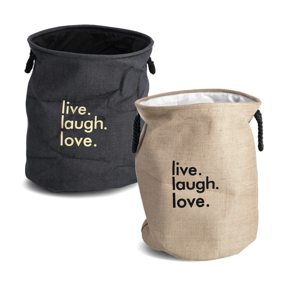 Wäschesammler "Denim", Baumwolle/Polyester, blau – Ansicht 4