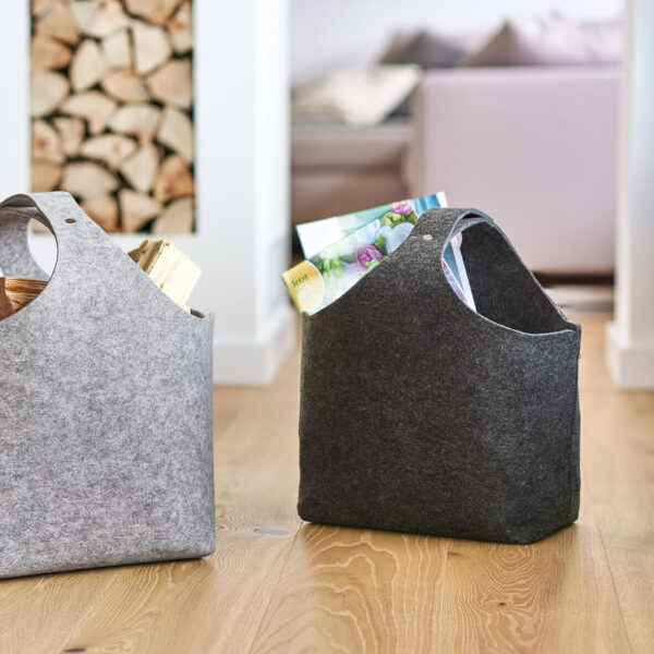Aufbewahrungskorb, Filz, anthrazit – Lifestyle 1