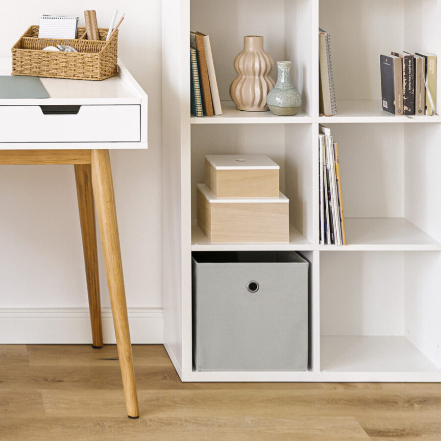 Aufbewahrungsbox, Vlies, hellgrau – Lifestyle 1