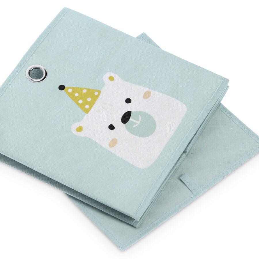 Aufbewahrungsbox "Icebear", Vlies, mint – Ansicht 3