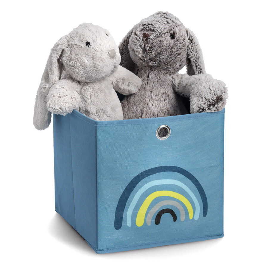 Aufbewahrungsbox "Blue Rainbow", Vlies, blau – Ansicht 2