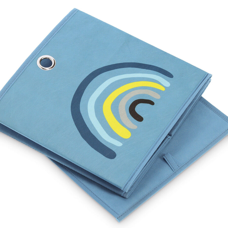 Aufbewahrungsbox "Blue Rainbow", Vlies, blau – Ansicht 3