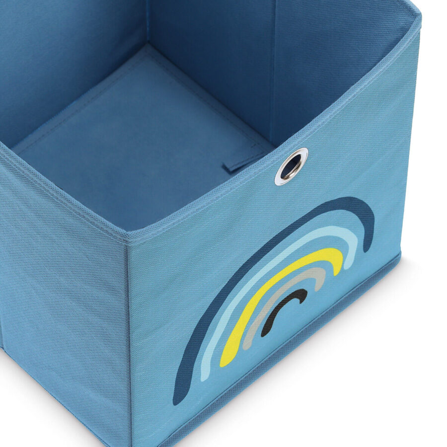 Aufbewahrungsbox "Blue Rainbow", Vlies, blau – Ansicht 4