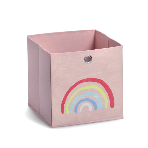 Aufbewahrungsbox "Rosy Rainbow", Vlies, rosé