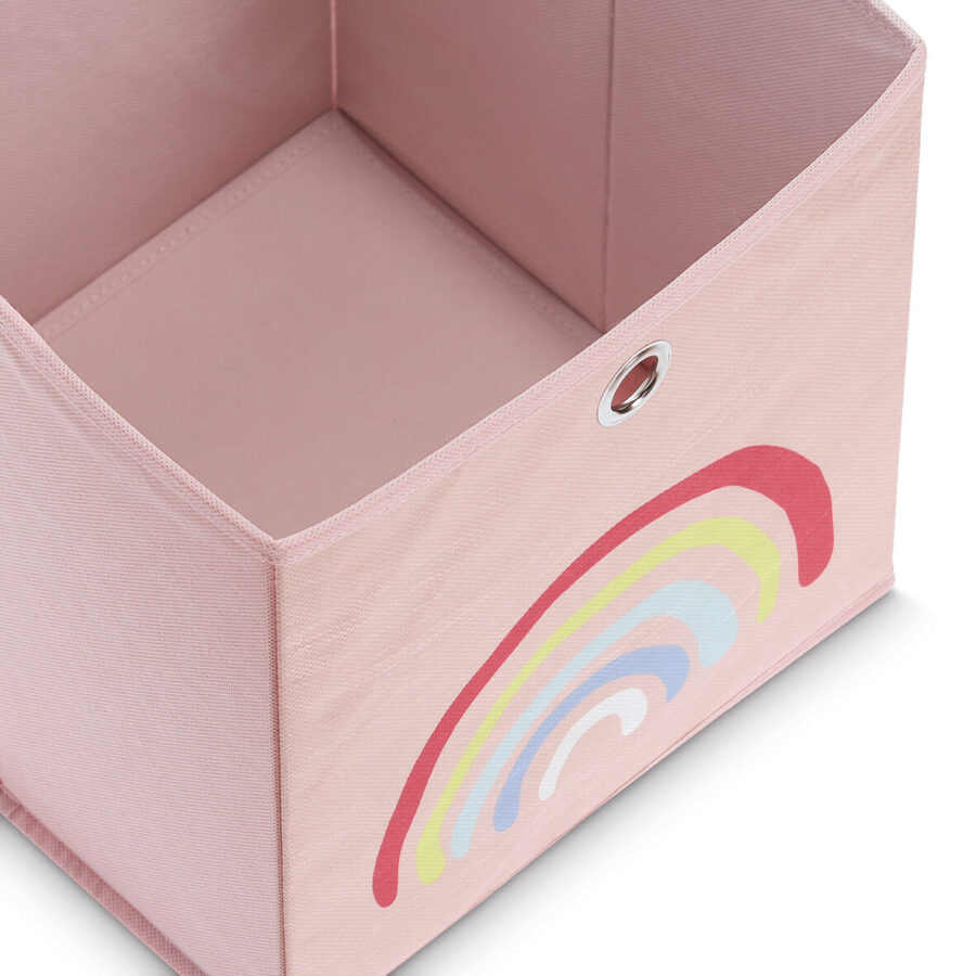 Aufbewahrungsbox "Rosy Rainbow", Vlies, rosé – Ansicht 4