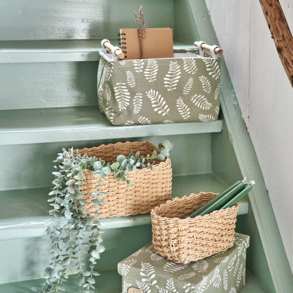 Aufbewahrungskorb "Leaves", Baumwolle/Polyester/ – Lifestyle 1