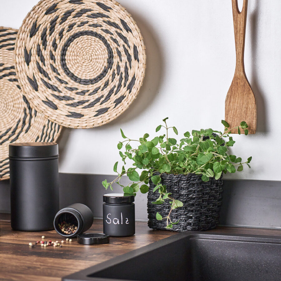 Aufbewahrungskorb-Set, 2-tlg., Papiergeflecht, – Lifestyle 1