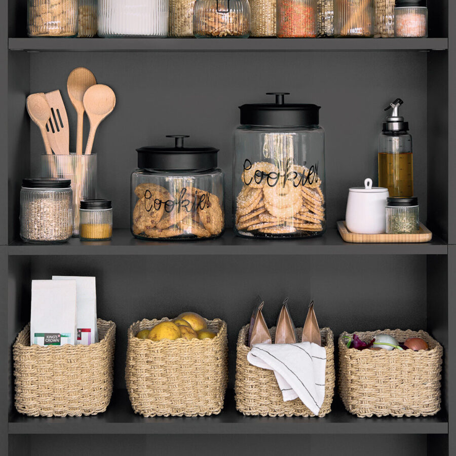 Aufbewahrungskorb-Set, 3-tlg., Papiergeflecht, – Lifestyle 2