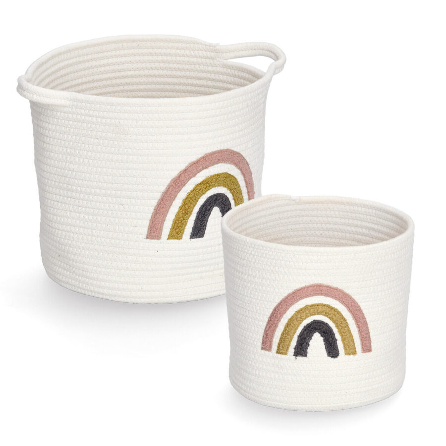 Aufbewahrungskorb "Rainbow", Baumwolle/Polyester, – Ansicht 3