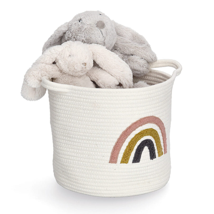 Aufbewahrungskorb "Rainbow", Baumwolle/Polyester, – Ansicht 2