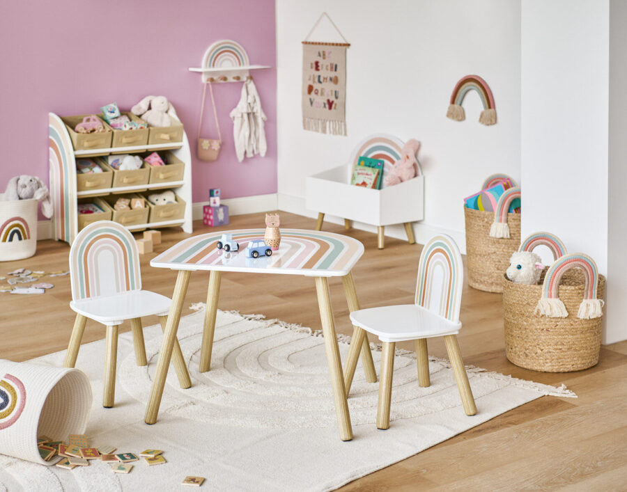 Aufbewahrungskorb "Rainbow", Seegras/Baumwolle – Lifestyle 2