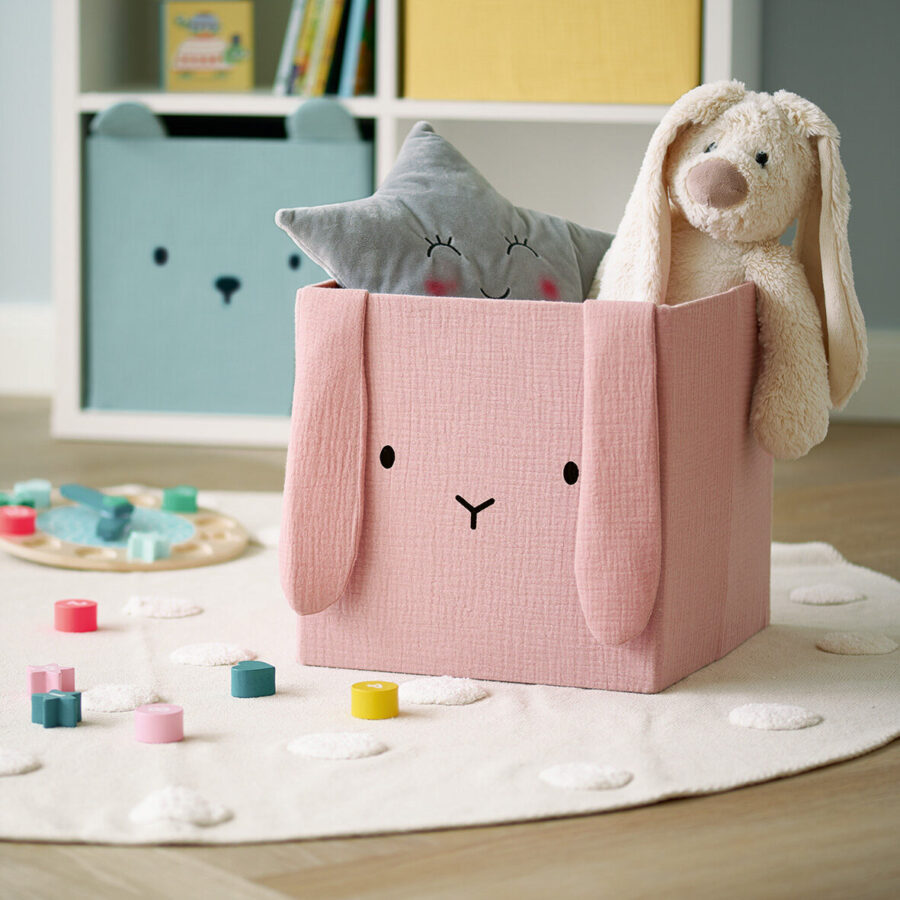 Aufbewahrungsbox "Hase", Musselin, – Lifestyle 1