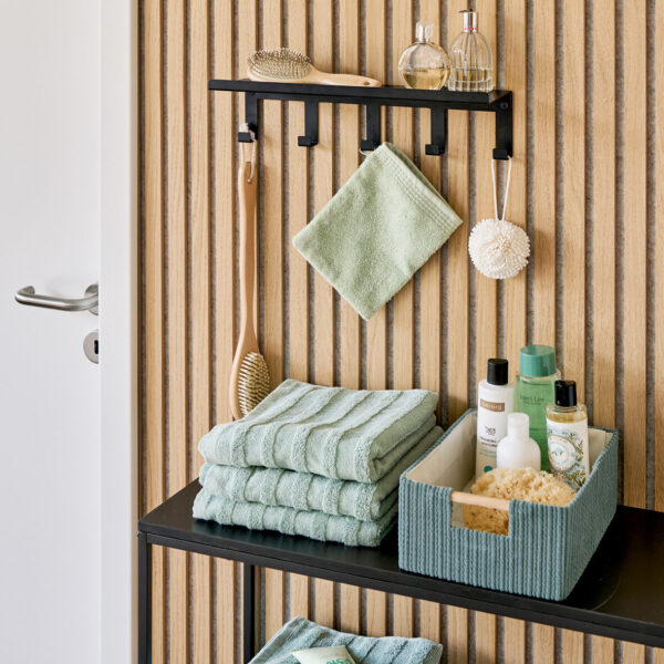 Aufbewahrungskorb, Baumwolle/Polyester/Holz, – Lifestyle 1