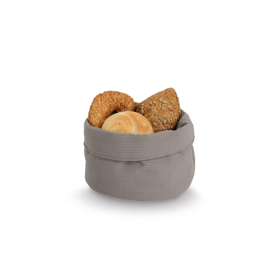 Aufbewahrungskorb, Waffelpiqué, Polyester, taupe – Ansicht 2