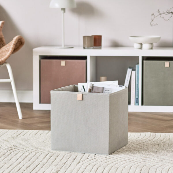 Aufbewahrungsbox , Vlies, grau โ Lifestyle 1