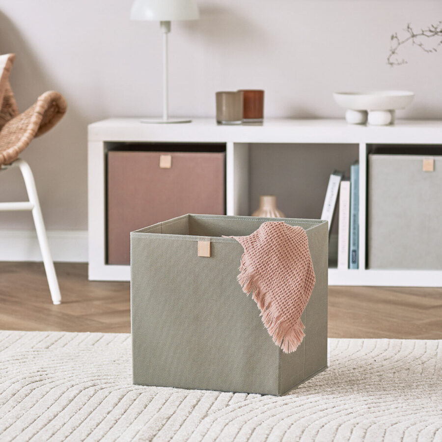 Aufbewahrungsbox , Vlies, khaki – Lifestyle 1