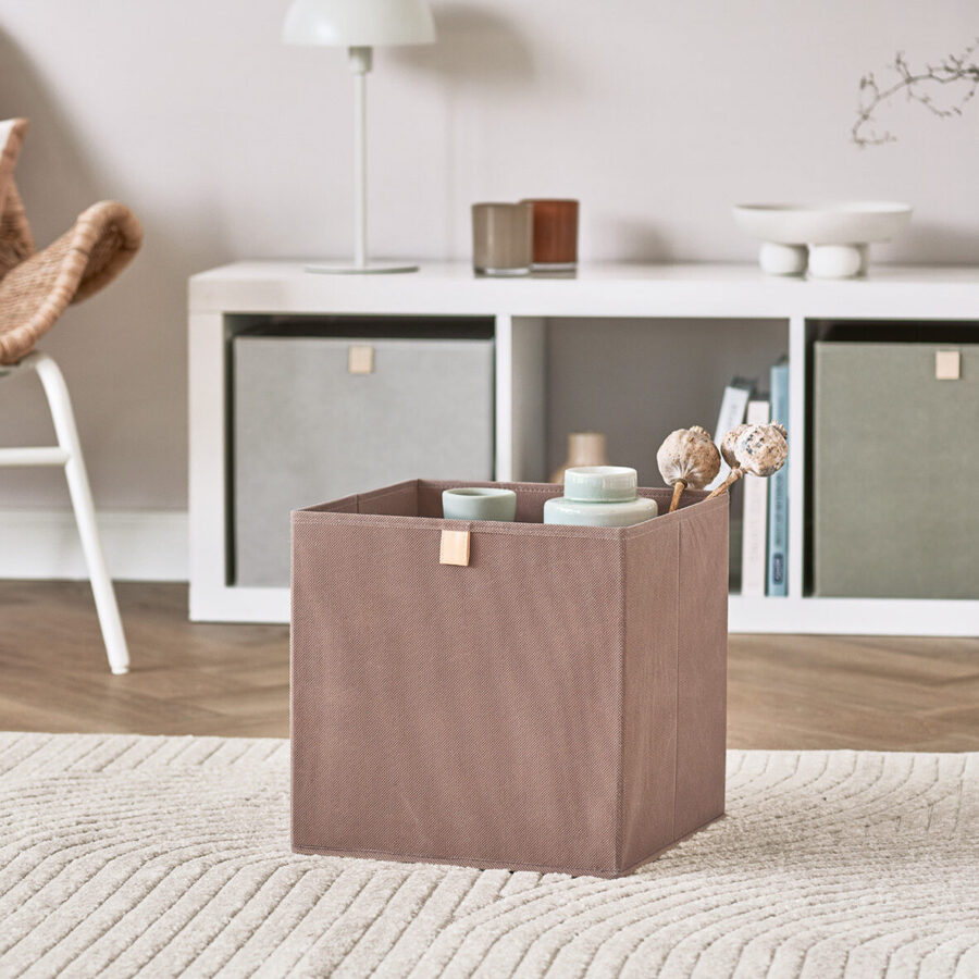Aufbewahrungsbox , Vlies, mocca – Lifestyle 1