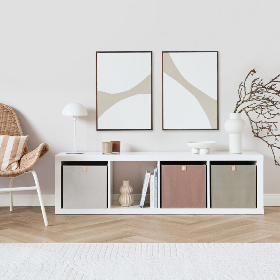 Aufbewahrungsbox , Vlies, mocca – Lifestyle 2
