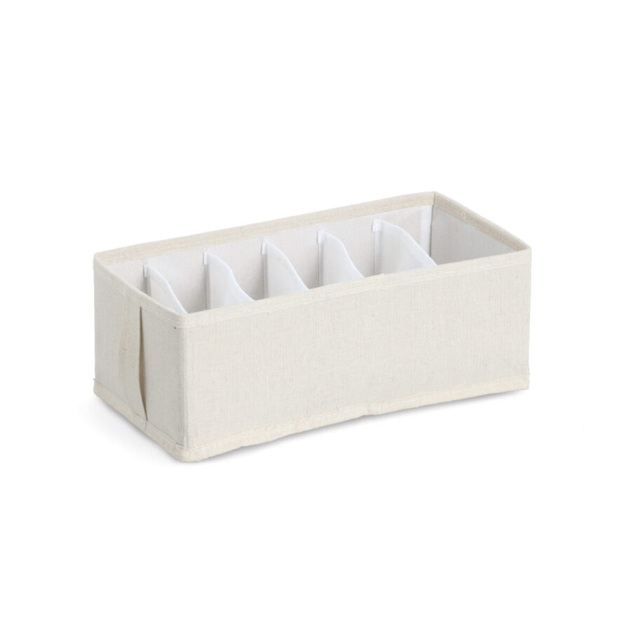 Aufbewahrungsbox mit 6 Fächern, Polyester/Vlies,