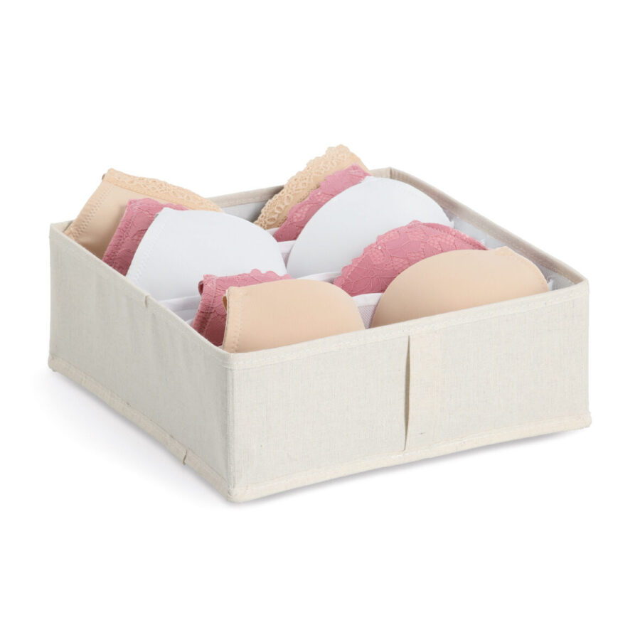 Aufbewahrungsbox mit 6 Fächern, Polyester/Vlies, – Ansicht 2