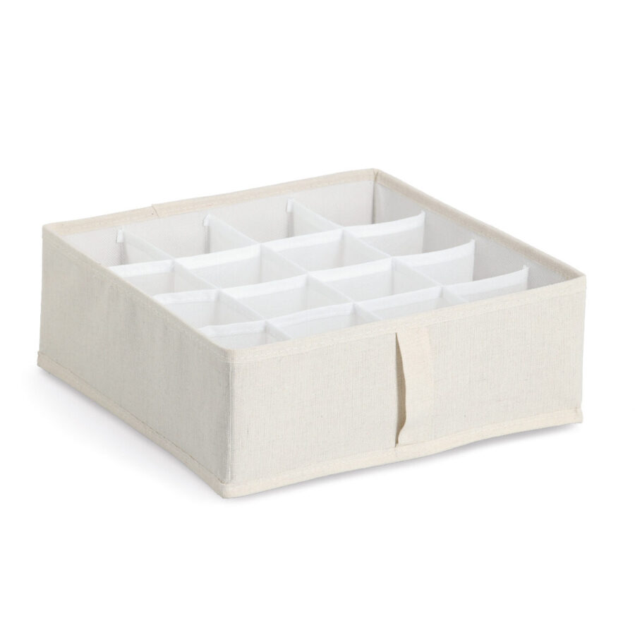 Aufbewahrungsbox mit 16 Fächern, Polyester/Vlies,
