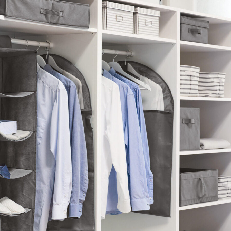 Aufbewahrungsbox, Vlies, grau – Lifestyle 1