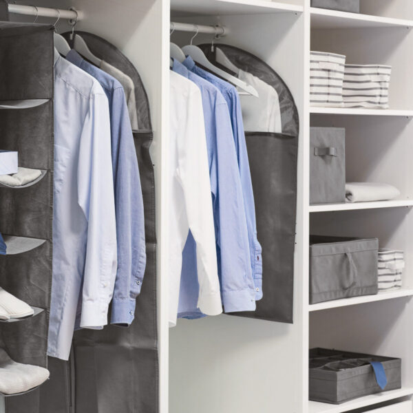 Aufbewahrungsbox, 12 Fรคcher, Vlies, grau โ Lifestyle 1