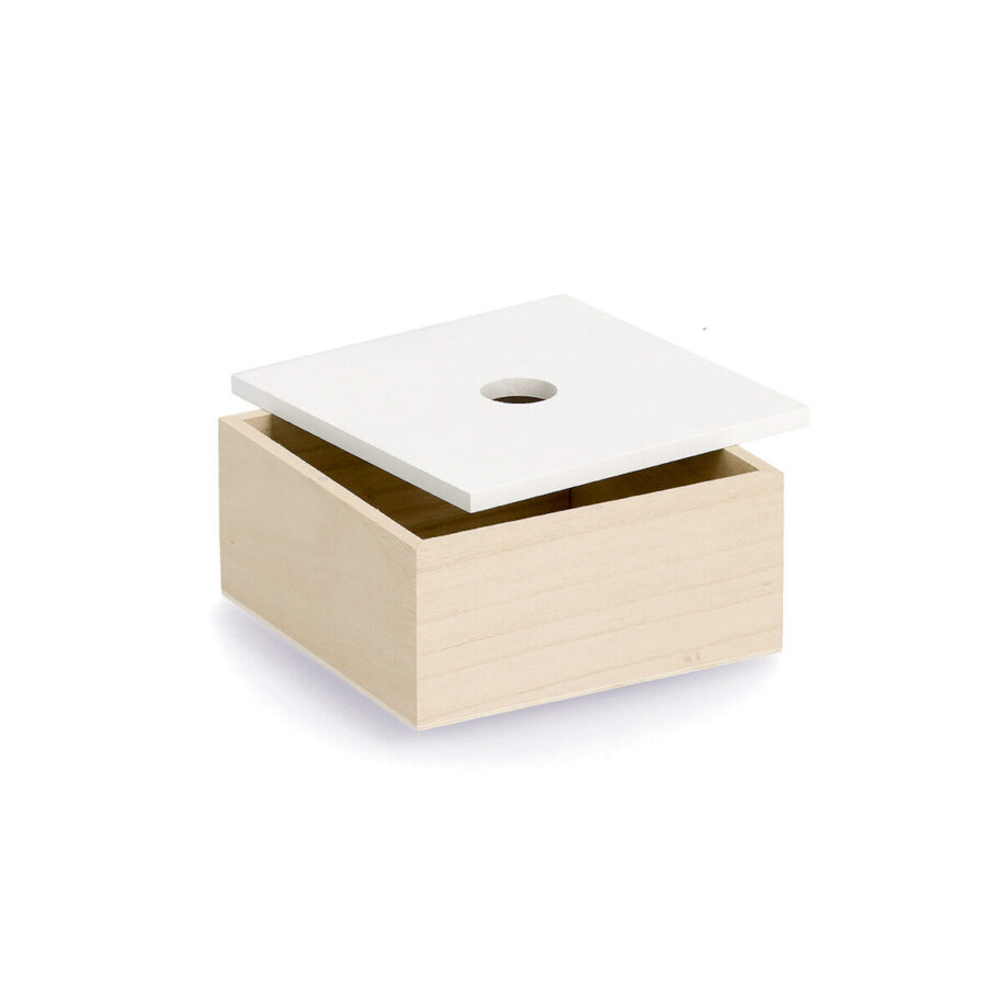 Aufbewahrungsboxen-Set 3-tlg., Holz, weiß/natur – Ansicht 4