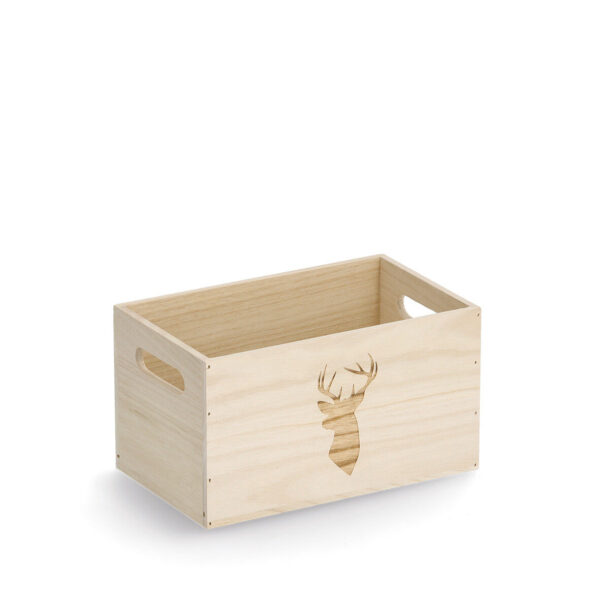 Aufbewahrungskiste "Hirsch", Holz