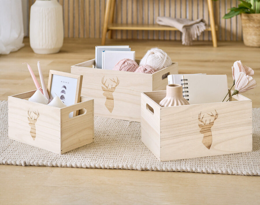 Aufbewahrungskiste "Hirsch", Holz – Lifestyle 1