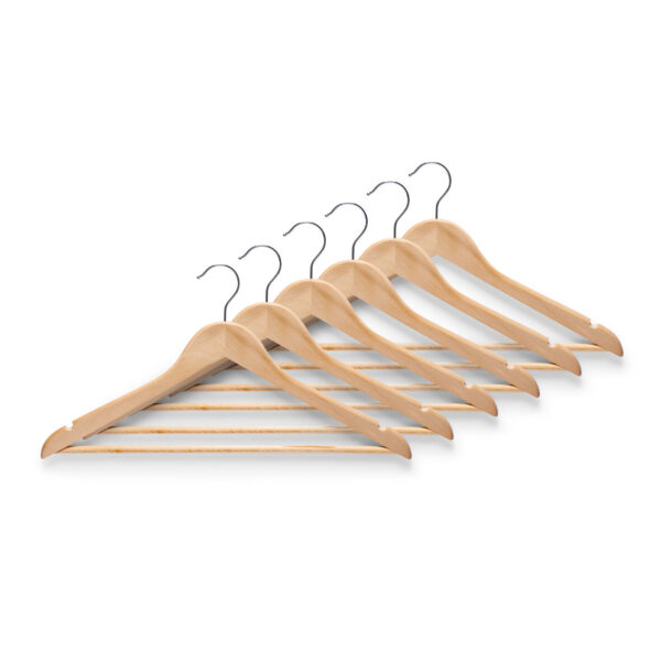 Kleiderbügel-Set, 6-tlg., Holz