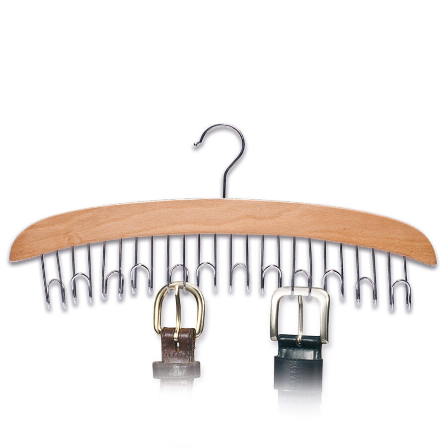 Gürtelhalter, Buche/Metall verchromt – Ansicht 2