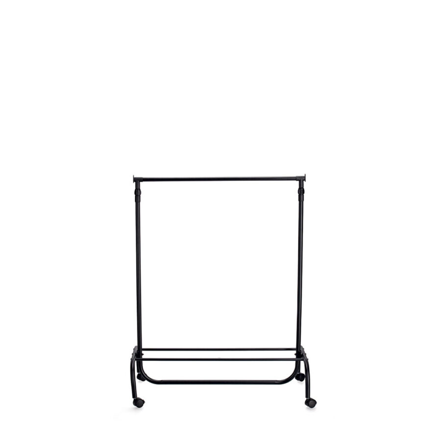 Rollkleiderständer, Metall/Kunststoff, schwarz – Ansicht 5