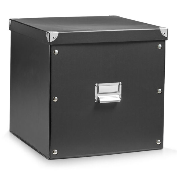 Aufbewahrungsbox, Pappe, schwarz