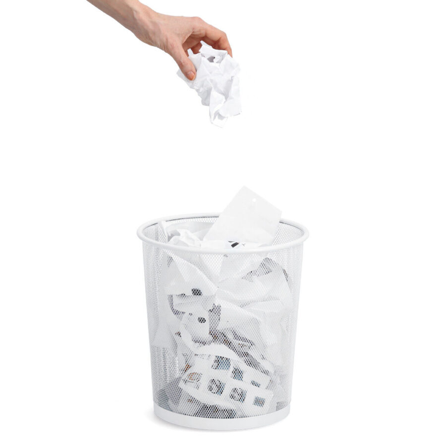 Papierkorb, Mesh, weiß – Ansicht 2
