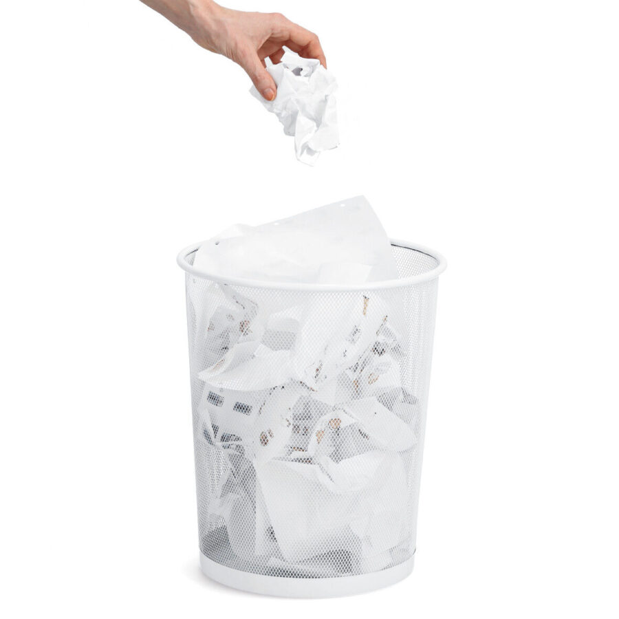 Papierkorb, Mesh, weiß – Ansicht 2