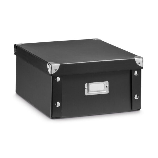 Aufbewahrungsbox, Pappe, schwarz