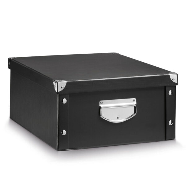 Aufbewahrungsbox, Pappe, schwarz