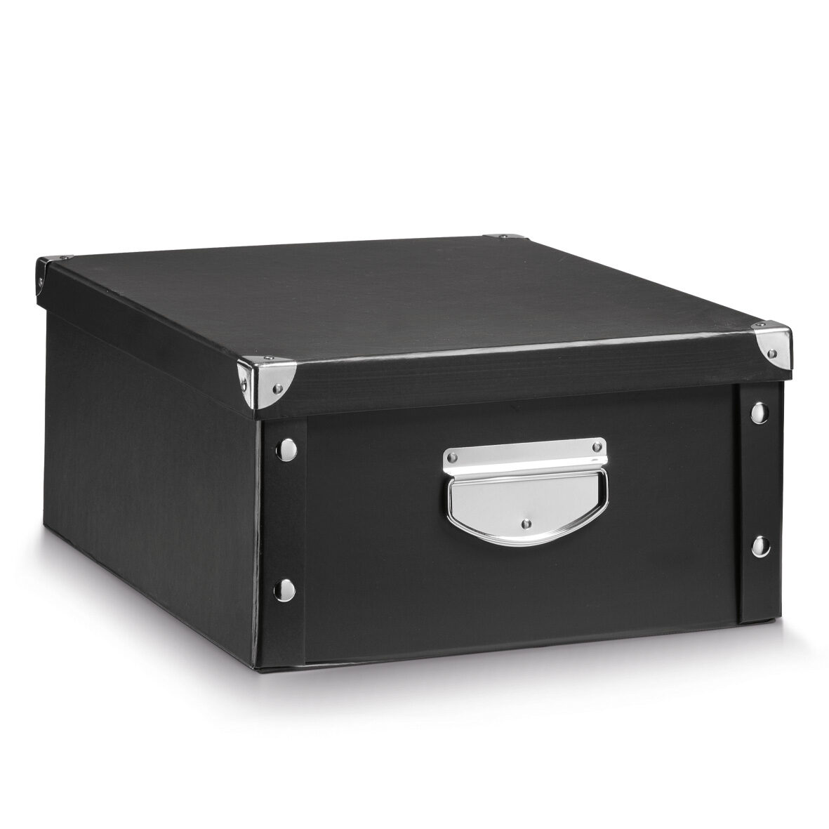 Aufbewahrungsbox, Pappe, schwarz