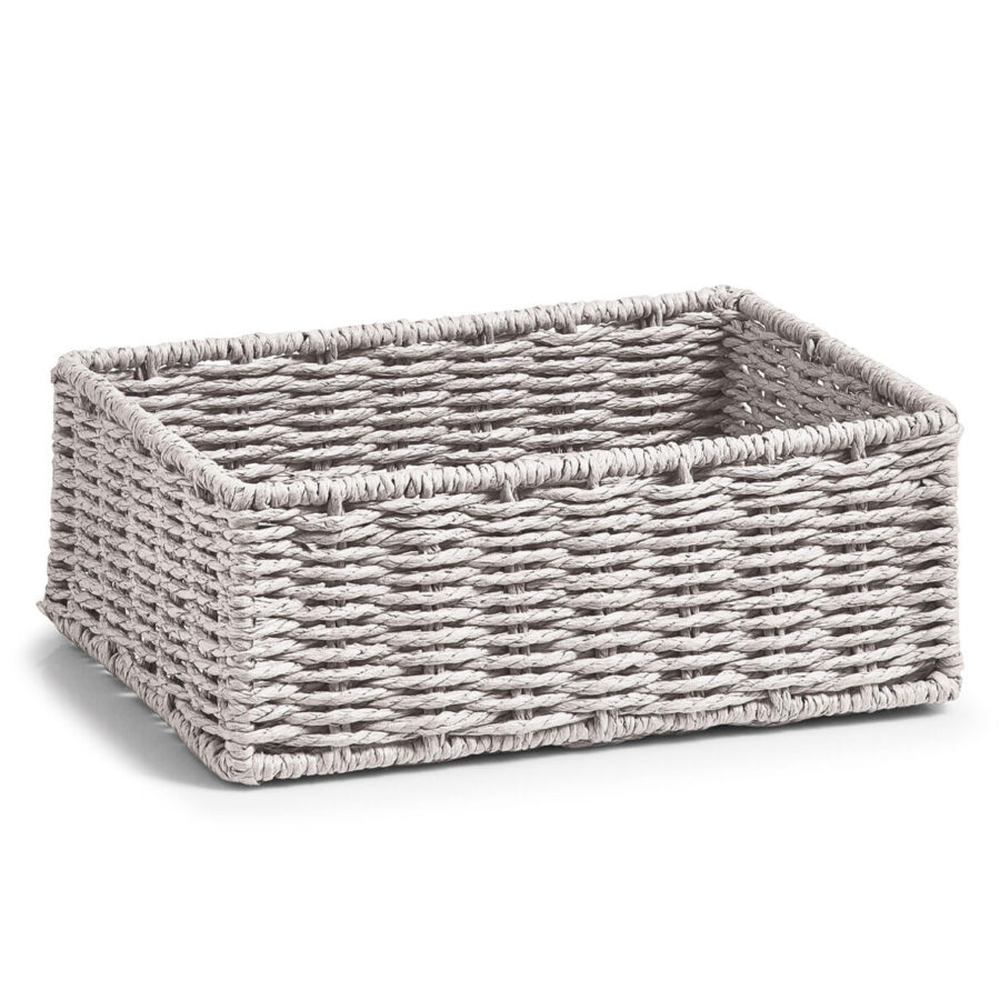 Aufbewahrungskörbchen-Set, 2-tlg., Papiergeflecht, – Ansicht 4