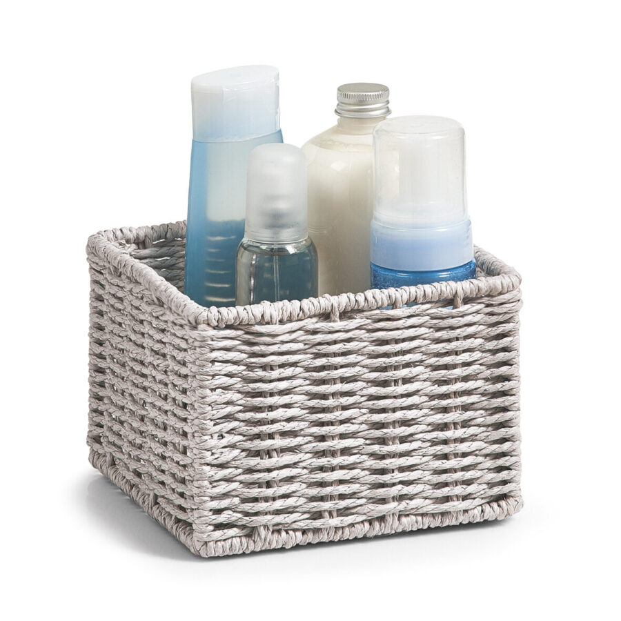 Aufbewahrungskörbchen-Set, 2-tlg., Papiergeflecht, – Ansicht 3