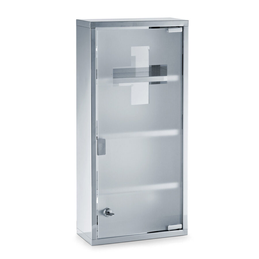 Medizinschrank, Edelstahl/Glas