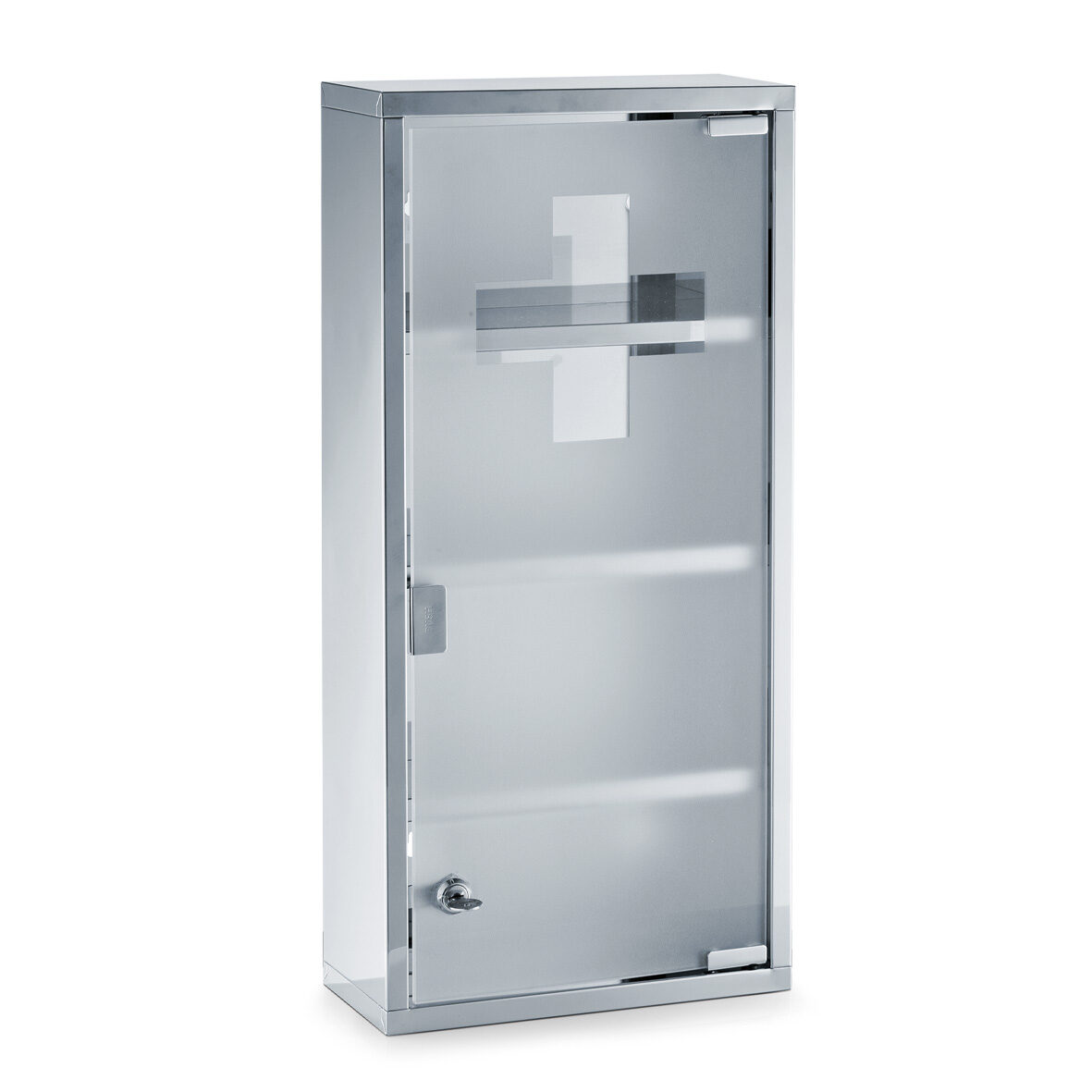 Medizinschrank, Edelstahl/Glas